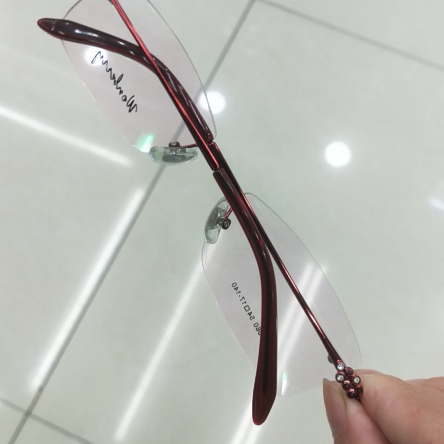 I wish the first Yiwu Glasses Festival a complete success rimless glasses first no prescription red frames