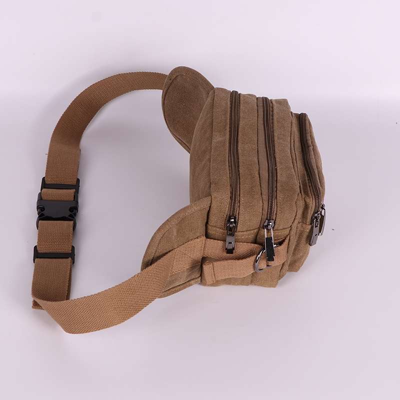 帆布腰包女2020新款腰包手机包跑步包腰包 收银包胸包腰包男钱包细节图