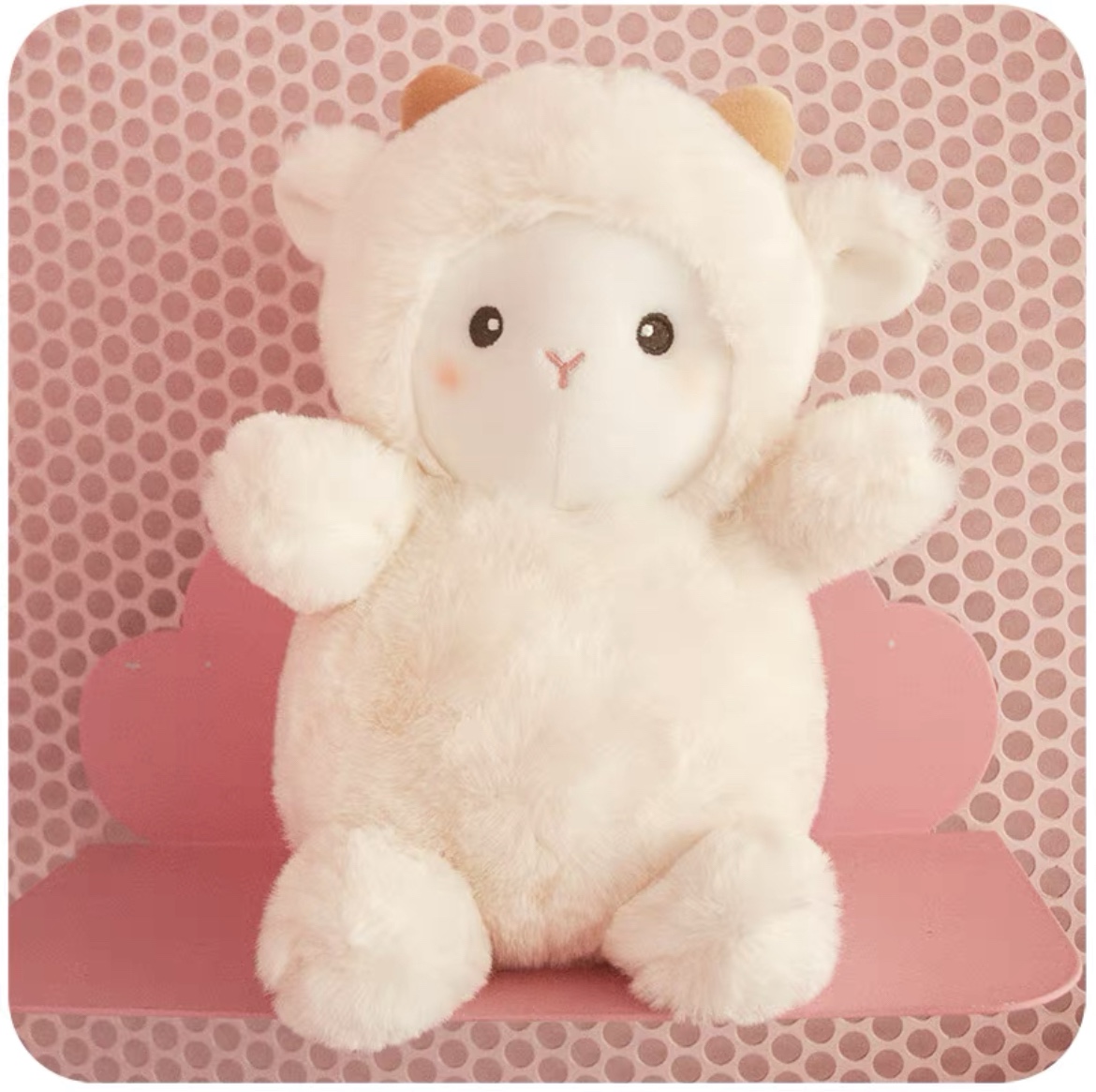 Bear doll Heal Tie birthday gift Sleep hug girl rabbit Lamb doll bed plush toy 5