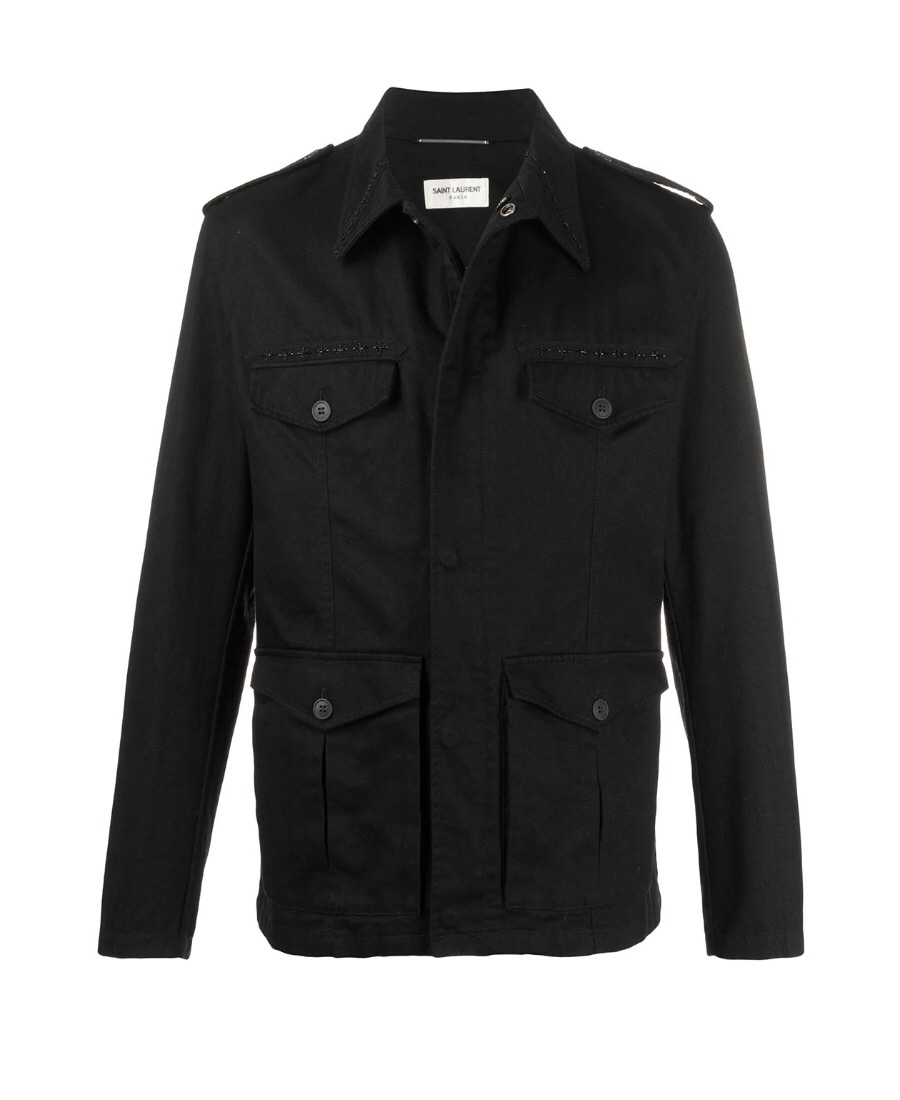 Saint Laurent Men's Black Lapel Casual jacket sizes: 44 46 48 50 52 54 Specification image