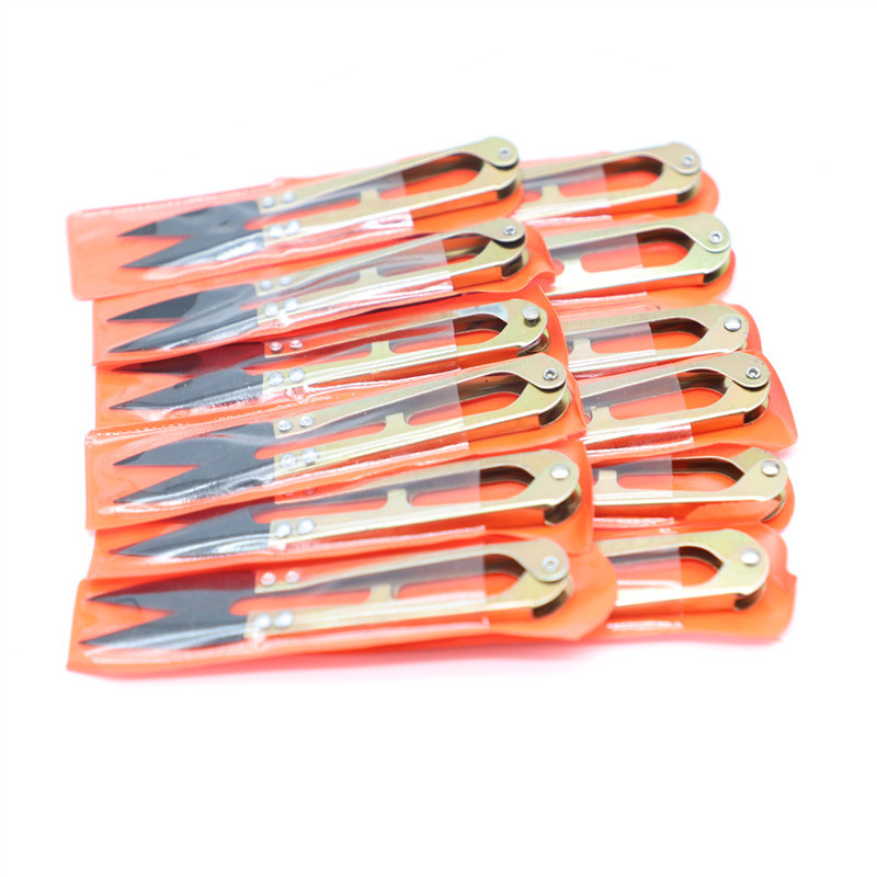 盒装菜刀王弹簧纱剪/十字绣U型线头小纱剪刀独立包装线剪细节图