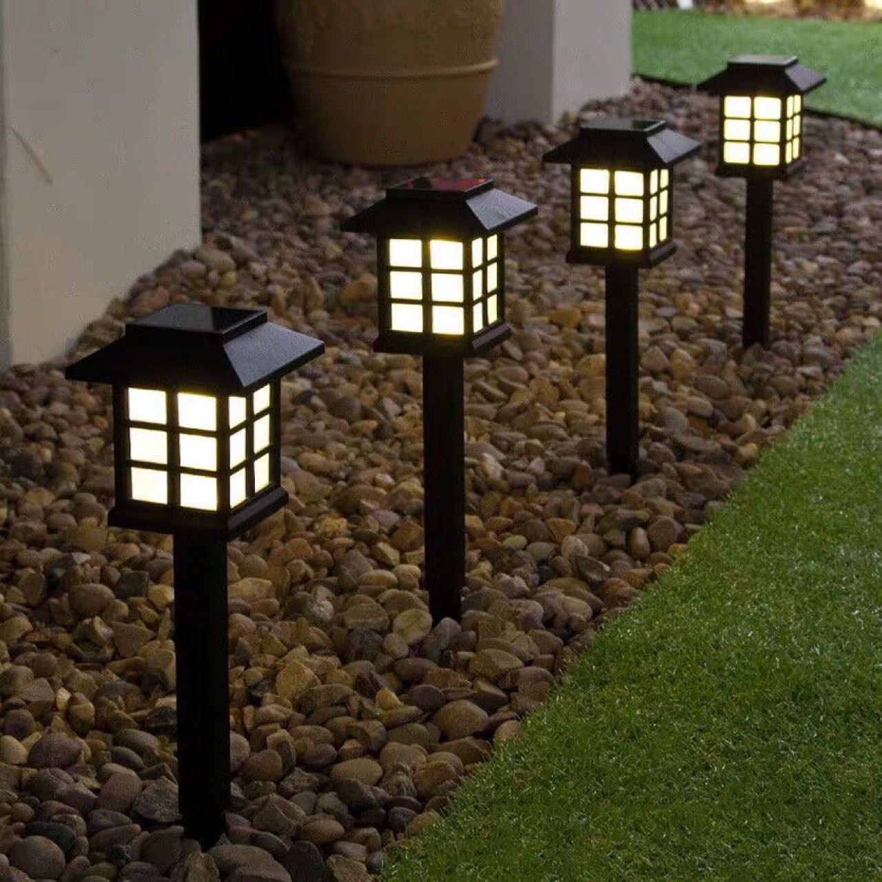 Cross-border for outdoor solar garden night lights LED home small house lawn lights garden lights small palace lights