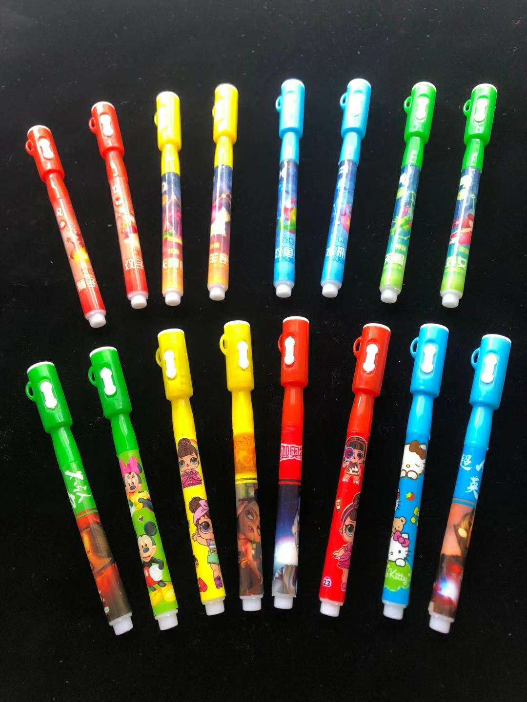 新款儿童玩具隐形笔赠送礼品验钞手电筒发光小夜灯地摊货源厂家直销白底实物图
