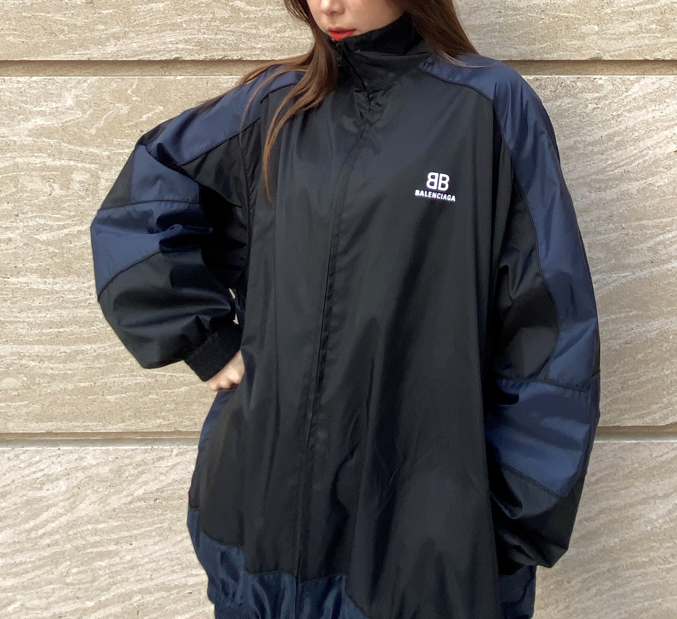 Balenciaga 男士 【小红书街拍】男女同款 黑色深蓝色徽标拉链休闲夹克44 46 48 50详情图5