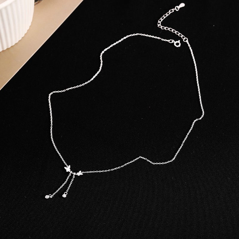 6 - "Camellia Nocturne" niche French retro court elegant design sense camellia pearl necklace collarbone chain