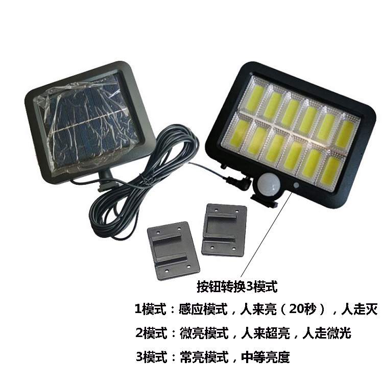 Environmentally friendly energy-saving lamps, human body sensor solar sensor lamps, environmentally friendly energy-saving lamps, street lamps, solar outdoor garden lamps, solar charging garden lamps Item Picture
