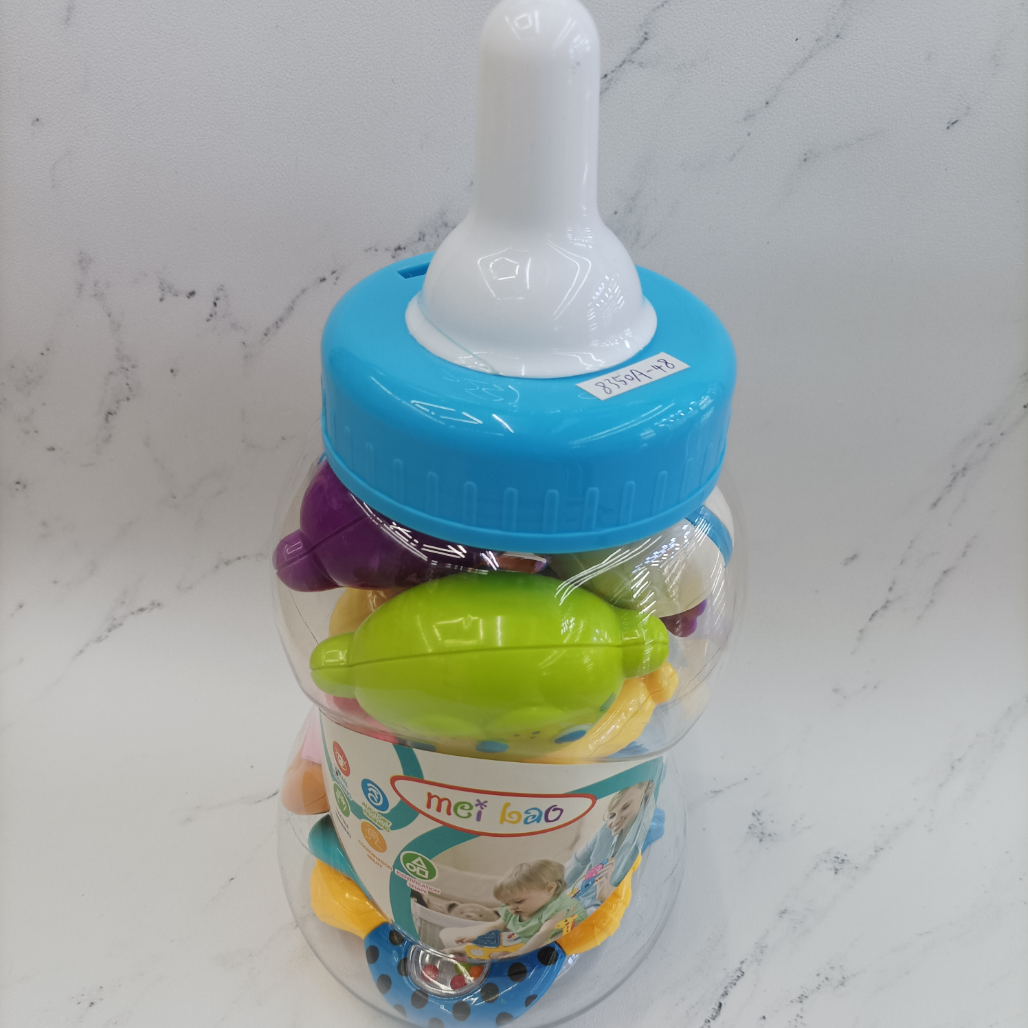 10只婴儿益智摇铃套装 瓶装