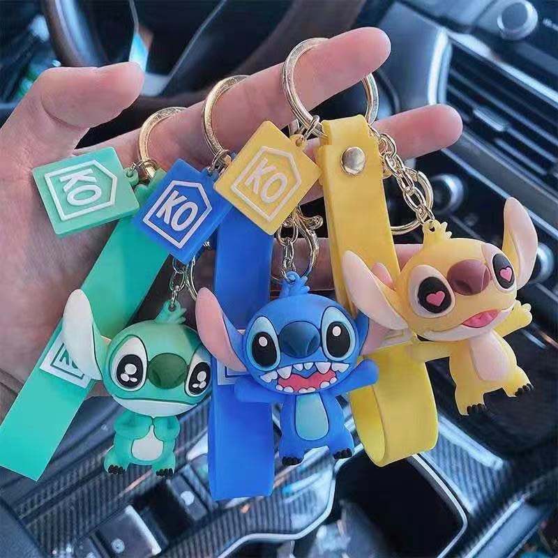 Three-color KO Stitch keychain pendant