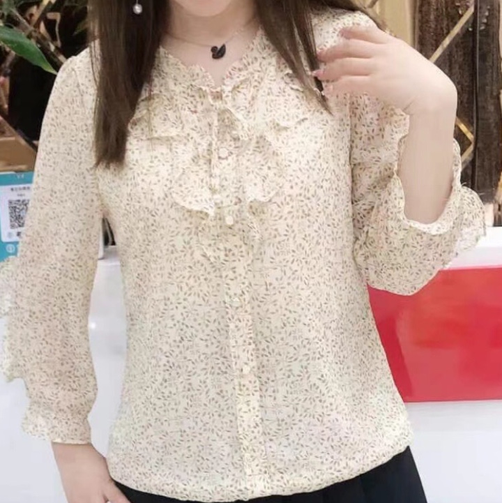 Fashion trend casual slim-fit display original flower yellow coat
