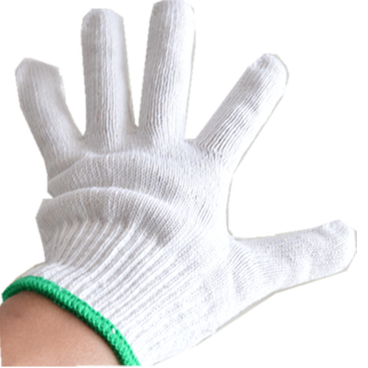 Protective gloves Cotton yarn gloves Knit gloves Thread gloves Lamp shade Cotton 500g gloves Protective products green