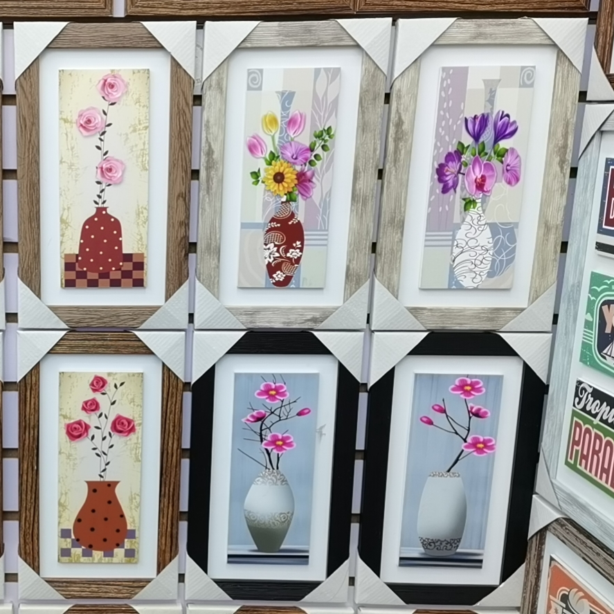 现代家居客厅卧室走廊酒店娱乐休闲场所花瓶里的花儿组合壁画挂画装饰画