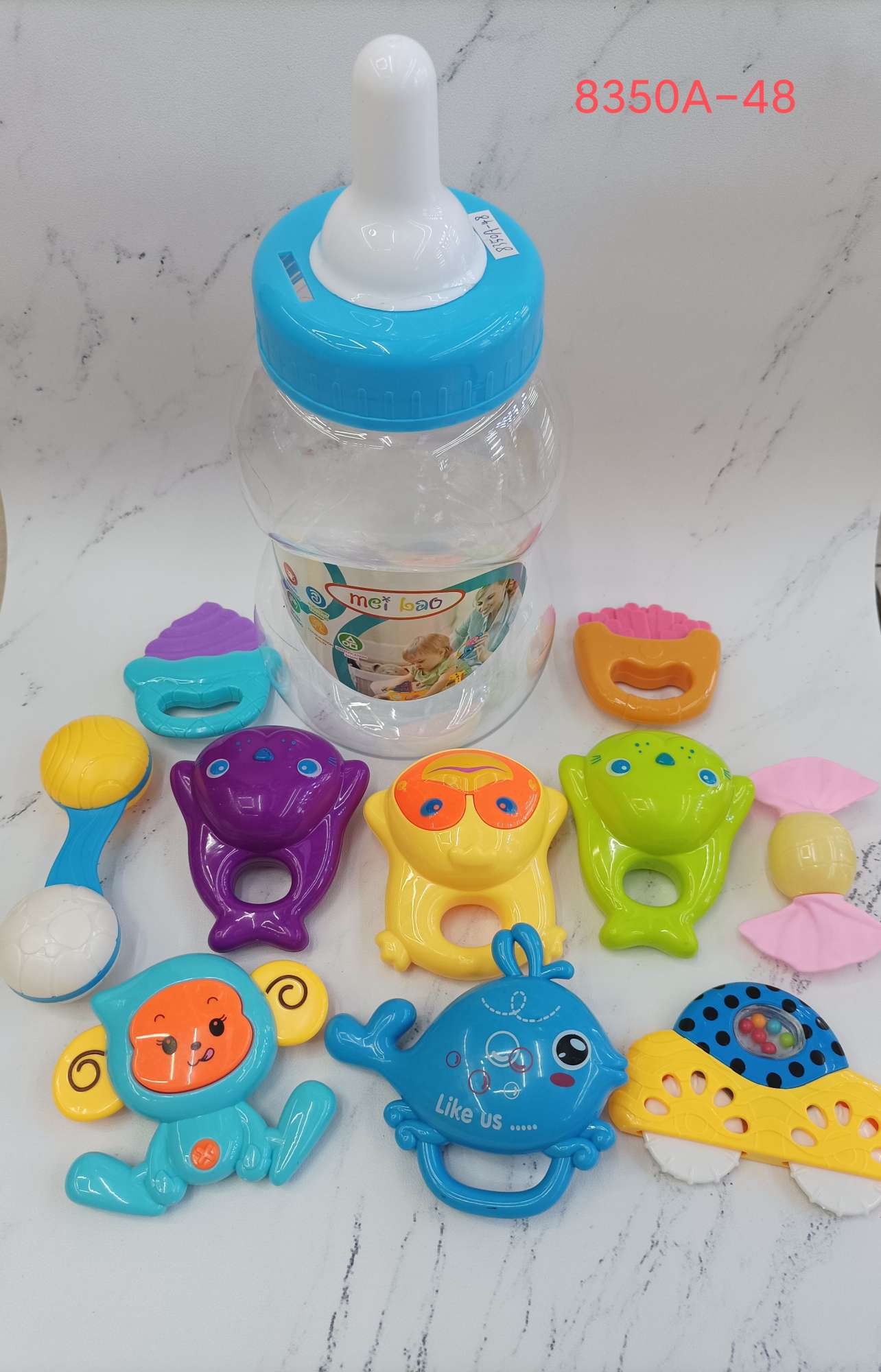 10只婴儿益智摇铃套装 瓶装细节图