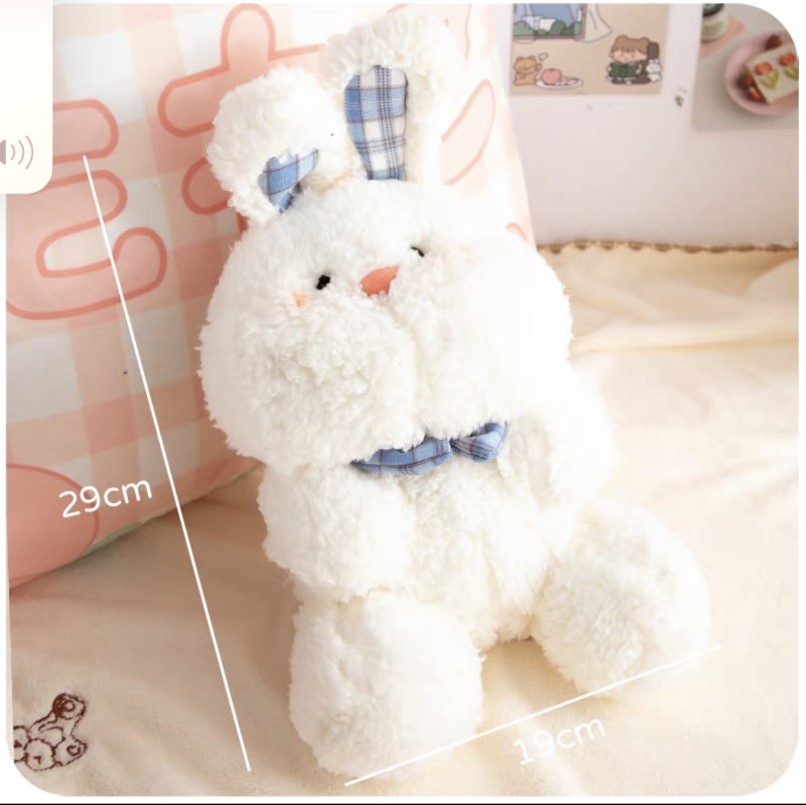 Bear doll Heal tie birthday gift Sleep hug girl bunny Lamb doll bed plush toy 10