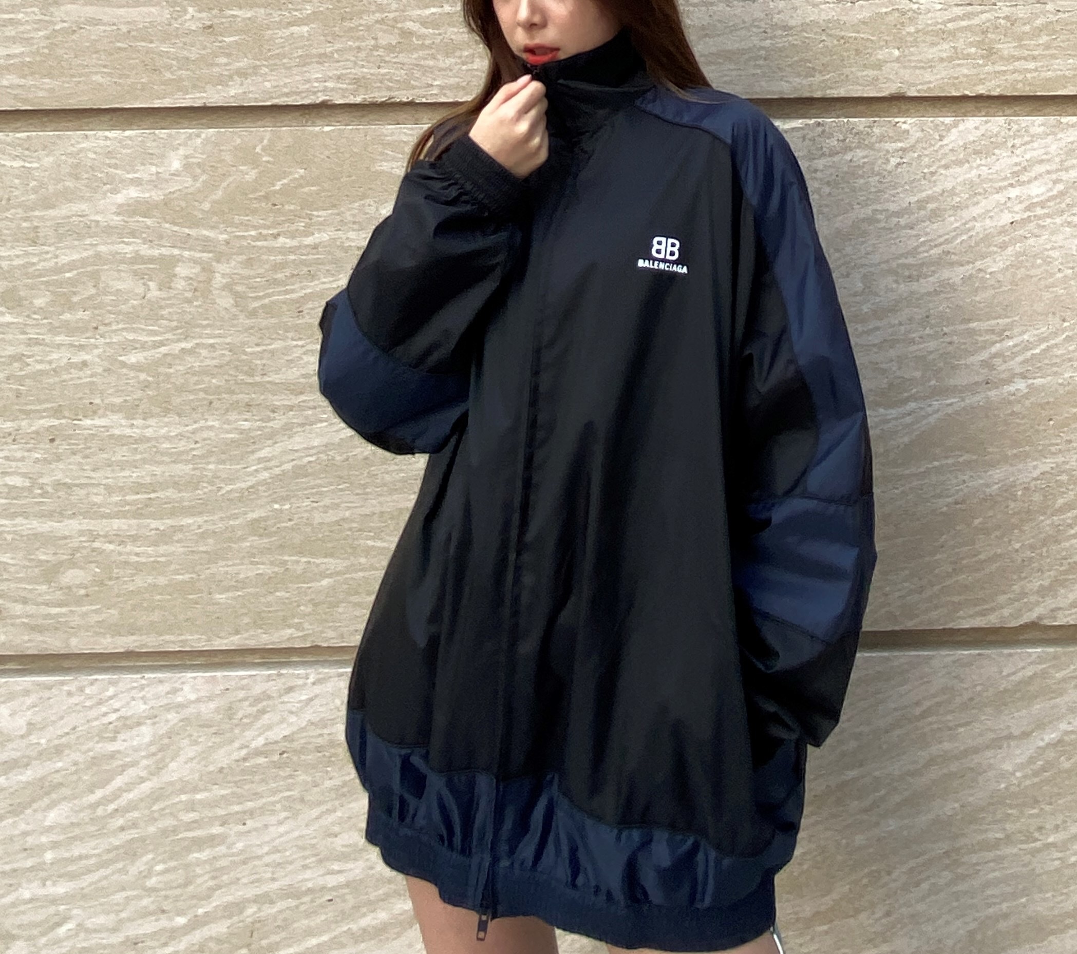 Balenciaga 男士 【小红书街拍】男女同款 黑色深蓝色徽标拉链休闲夹克44 46 48 50详情图8