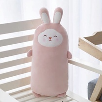 Small white rabbit plush toy doll bed holding a sleeping doll cute pillow doll large girl 36