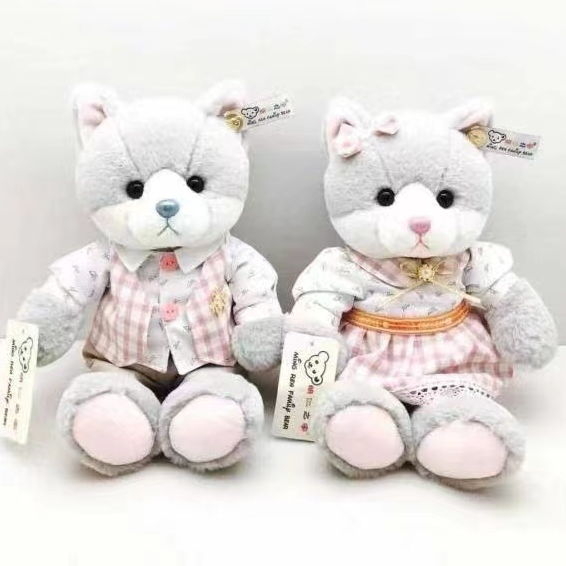 Dream plush toy 23cm grey couple cat blue set series cute plush factory direct sales