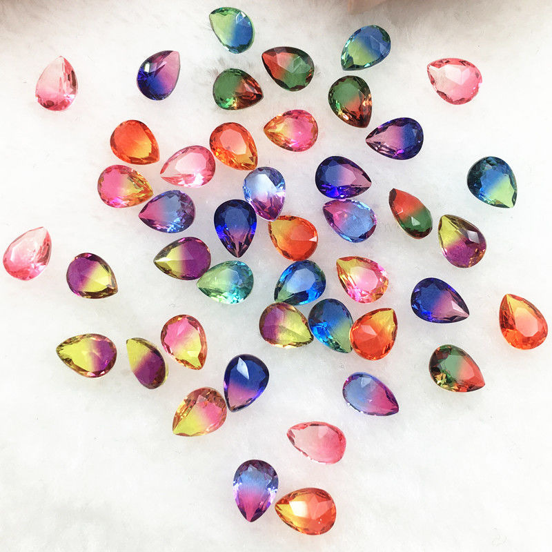 Nail art accessories: Irregular-shaped diamond flat bottom mixed set, popular online hit AB color champagne color super sparkling water diamond Japanese nail art 1934 details Picture