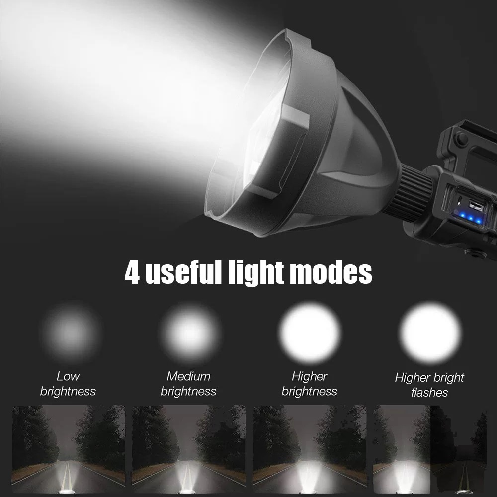 Mingxin MX-W590-P50 small multi-functional searchlight USB charging built-in Battery flashlight with stand detail image 8