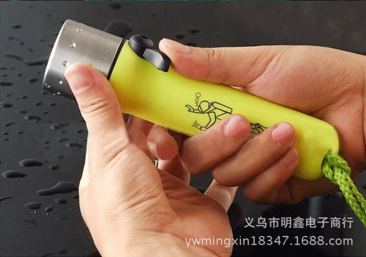 Mingxin Flashlight MX-01 High-intensity aluminum alloy diving special flashlight, underwater high-intensity lighting lamp, AA battery detail image 5