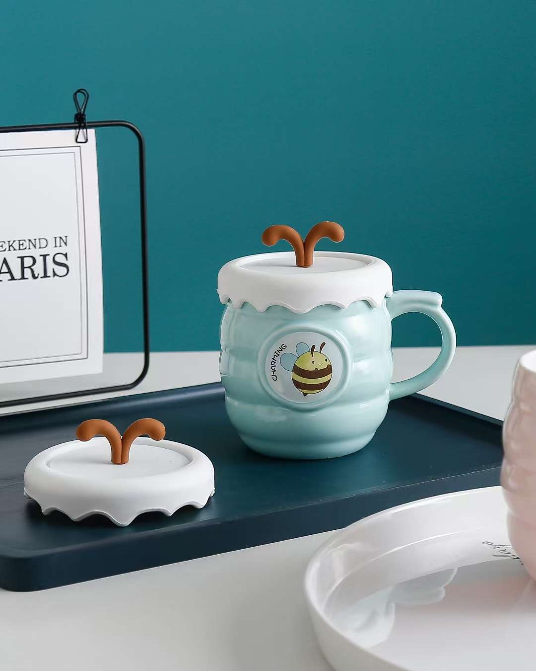 陶瓷杯勤劳的小蜜蜂细节图