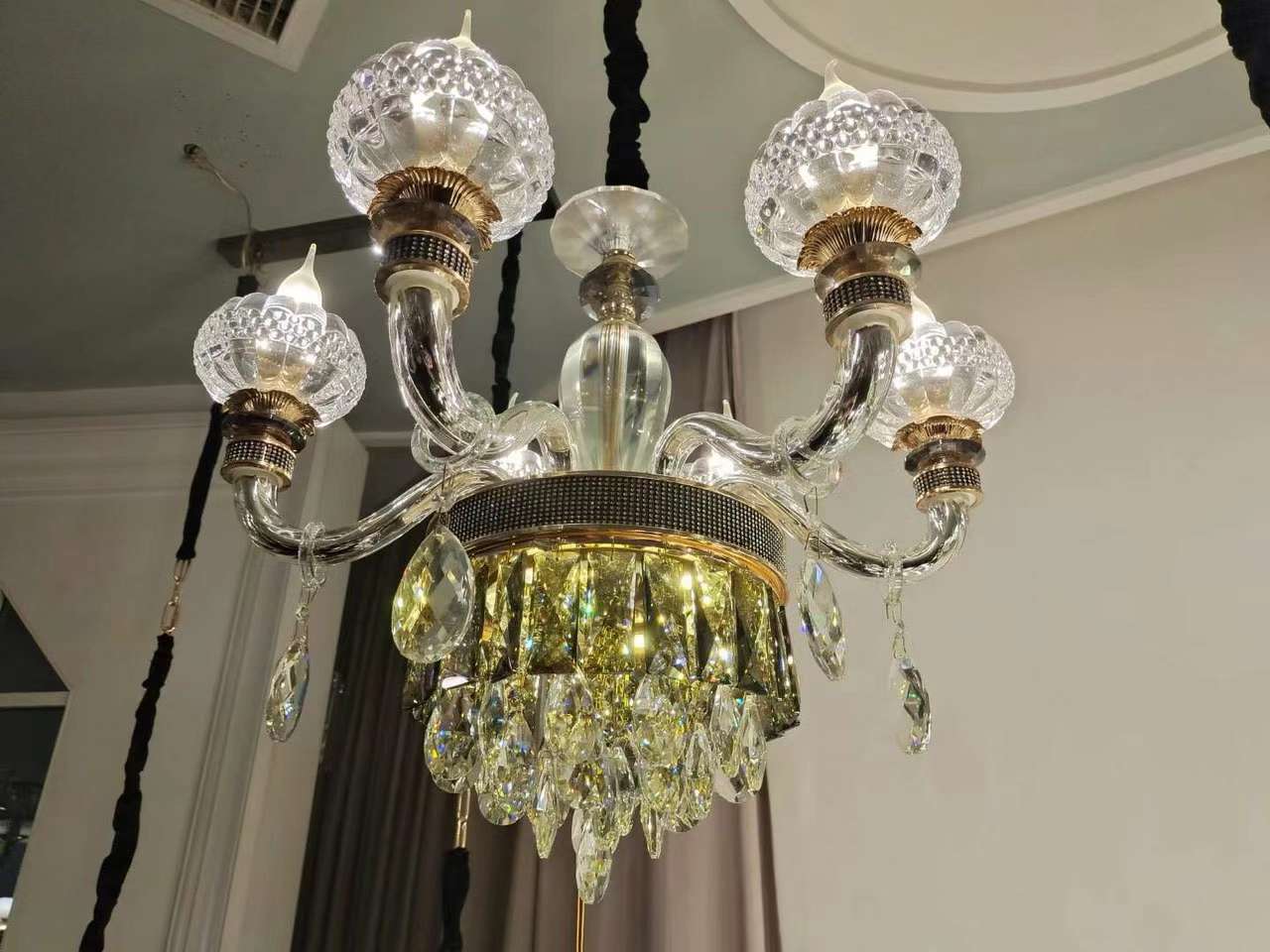 There are 6 crystal glass chandeliers for the living room, dining room and hotel detail image 4