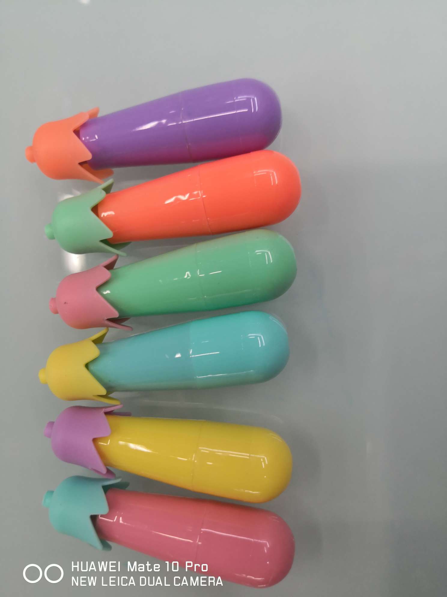 Yiwu Boyang Pen and Ink Supplies Store 819-6 color 🍆 eggplant zipper bag packaged highlighters details Picture