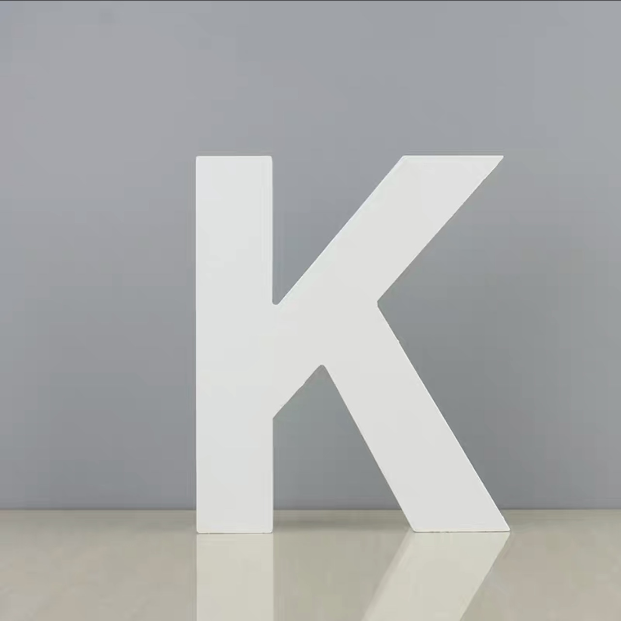 K白色木质英文字母摆件 手工DIY  便利贴创意拼贴 创意墙壁装饰