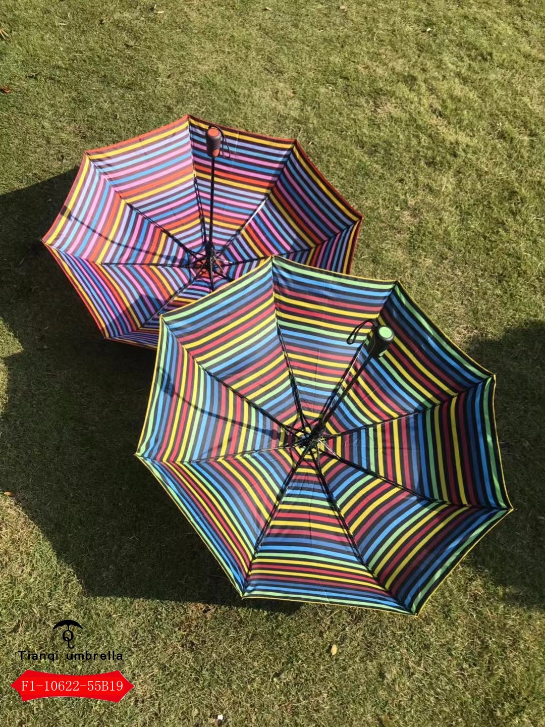 F1-10622-55B19三折自动防紫外线玻璃碎纹晴雨伞详情图3