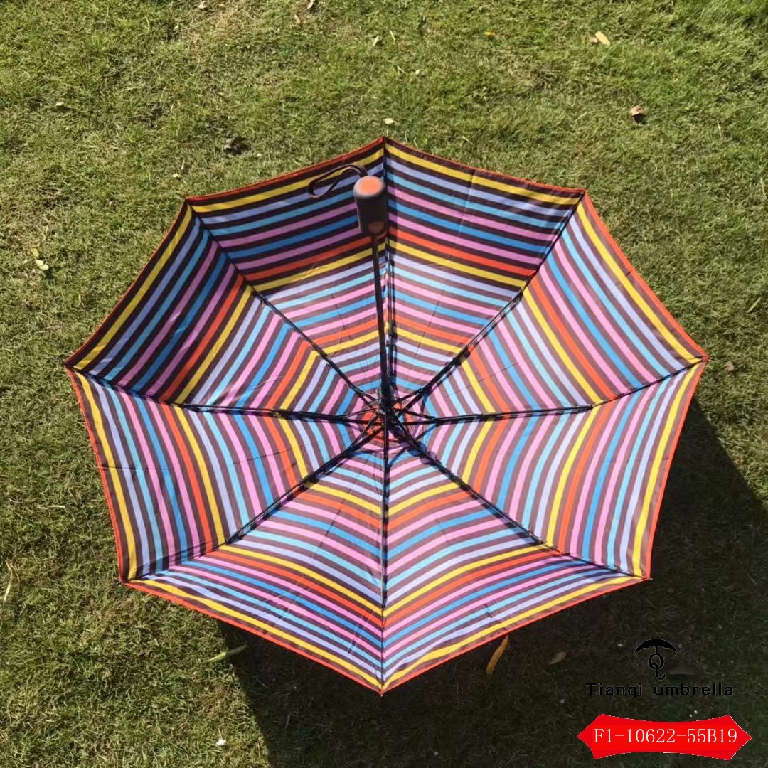 F1-10622-55B19三折自动防紫外线玻璃碎纹晴雨伞详情图2