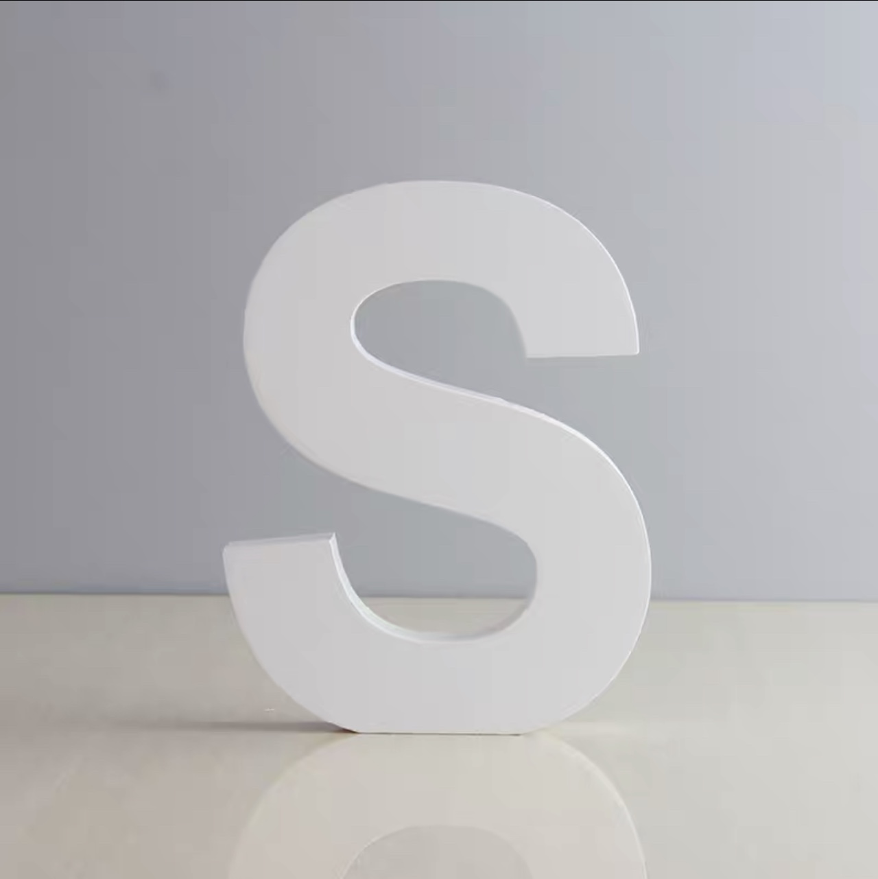 S白色木质英文字母摆件 手工DIY  便利贴创意拼贴 创意墙壁装饰