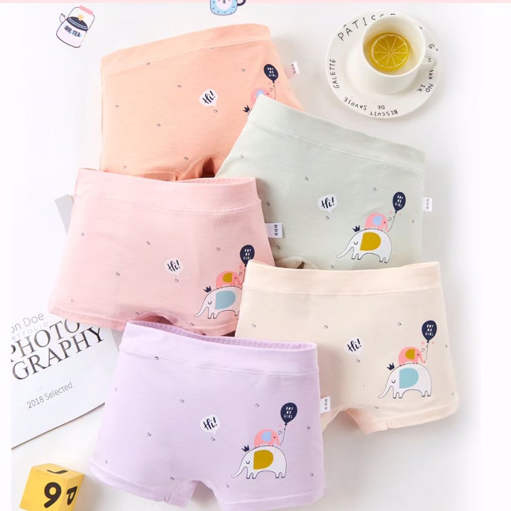 Autumn and winter new children's underwear de cashmere cotton comfortable good material breathable girl's flat corner cool cute child 1781#