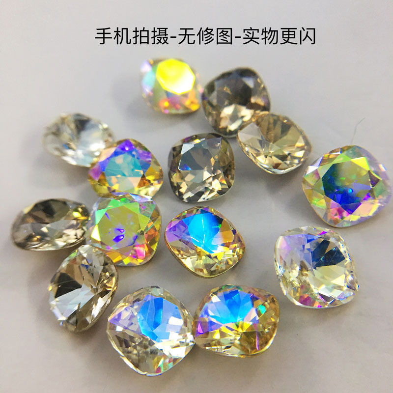 Nail jewelry shaped diamond flat mixed net celebrity AB color Champagne super flash diamond Japanese nail jewelry 1999