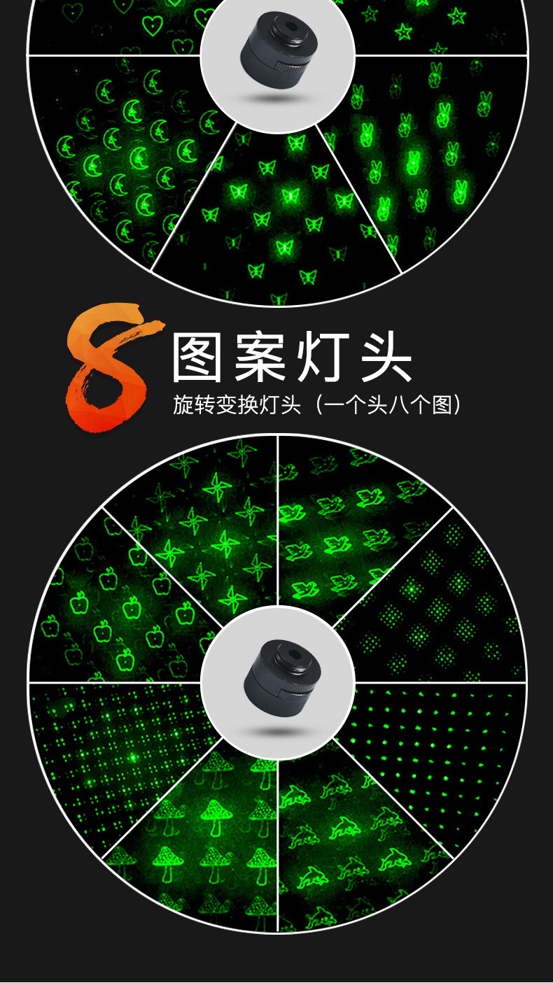 New 303 laser flashlight teaching indicator Green light Starry Sky pattern laser lamp for sale, outdoor customized wholesale detail image 4