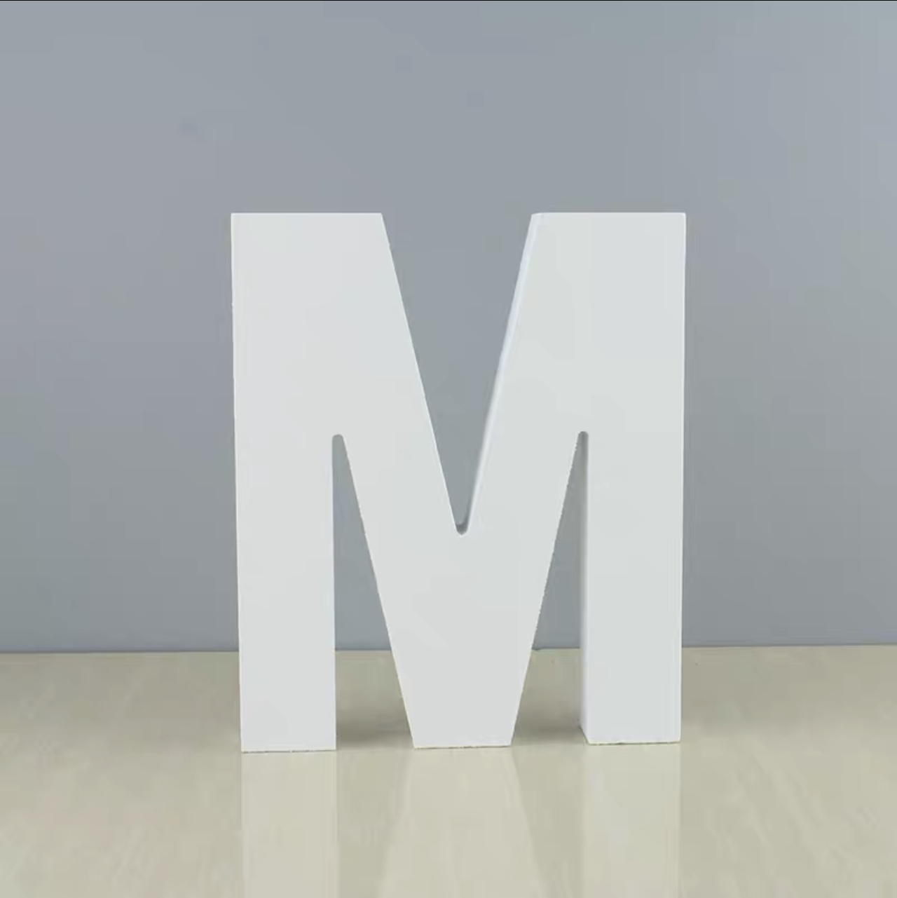 M白色木质英文字母摆件 手工DIY  便利贴创意拼贴 创意墙壁装饰