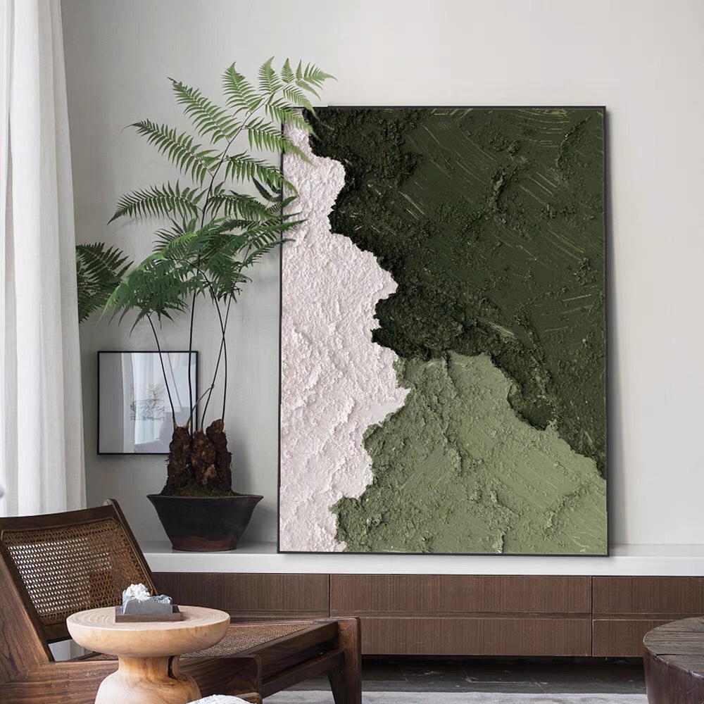 手绘抽象油画 玄关客厅装饰画 现代简约北欧立体色彩沙画挂画