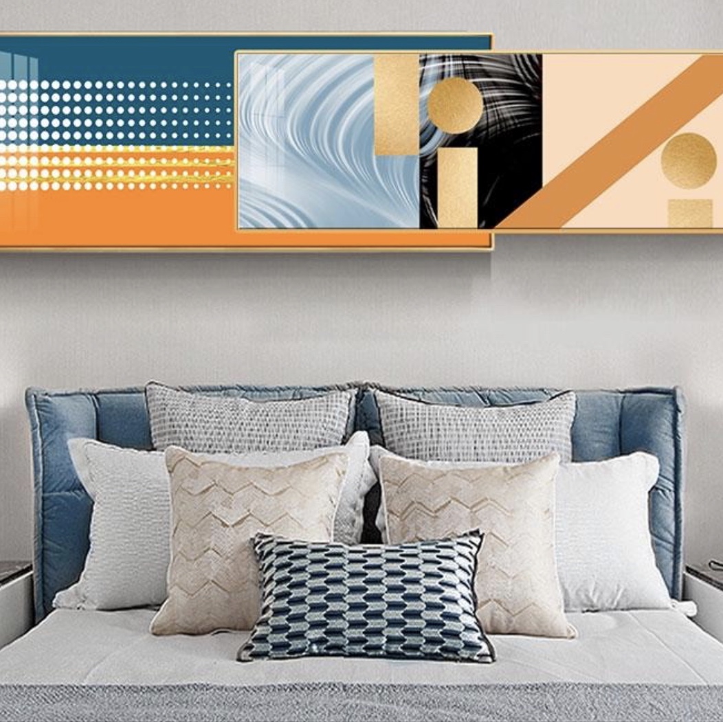 Crystal Porcelain Bedside Painting, Painting within Painting Abstract Series 2