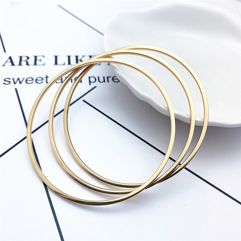 Chenglong Jewelry's new bracelet, three-ring set, Three Lives and Three Worlds fine circle multi-ring, is a popular and niche wristband for women, B0115-105 details Picture