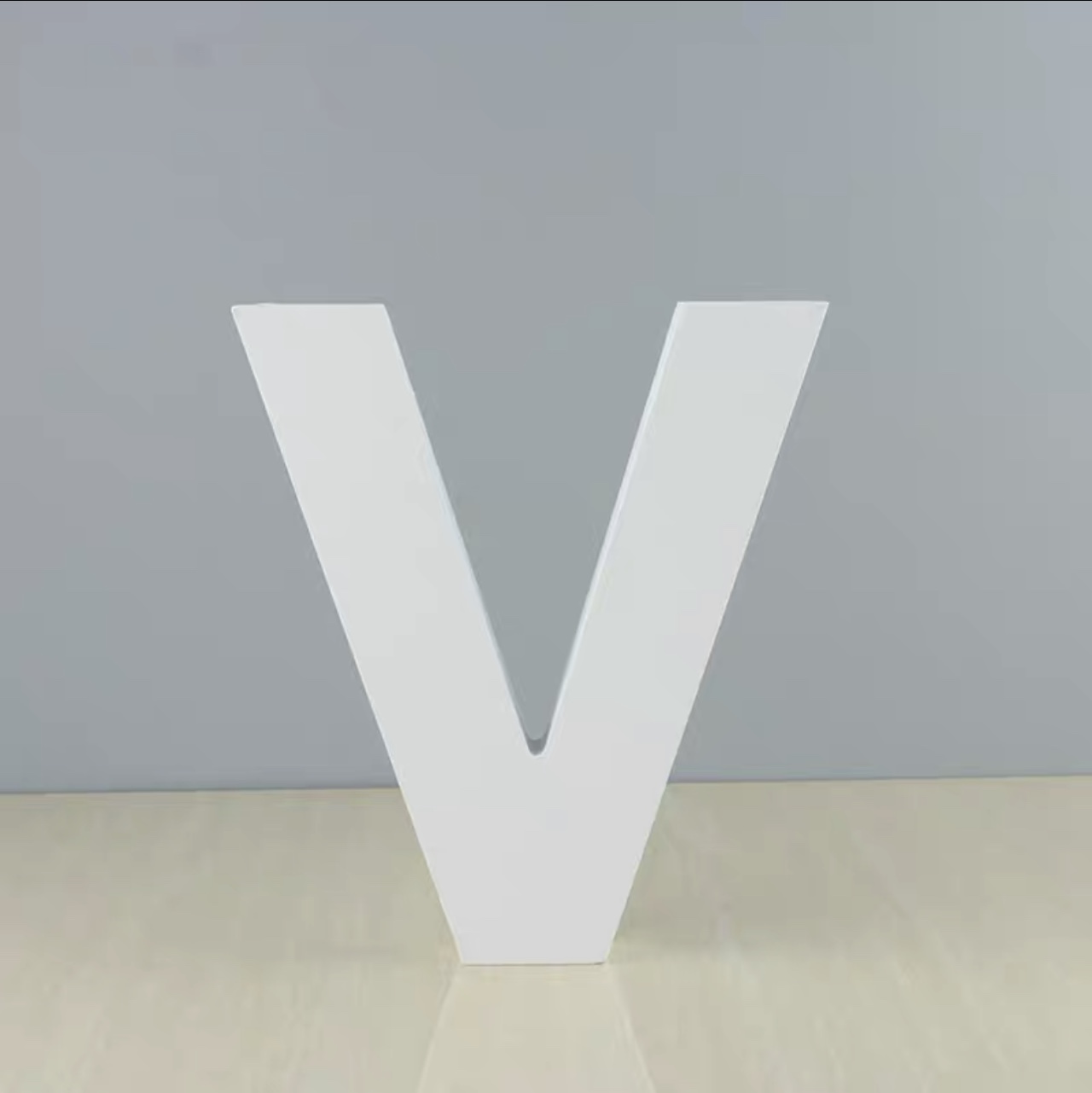 V白色木质英文字母摆件 手工DIY  便利贴创意拼贴 创意墙壁装饰