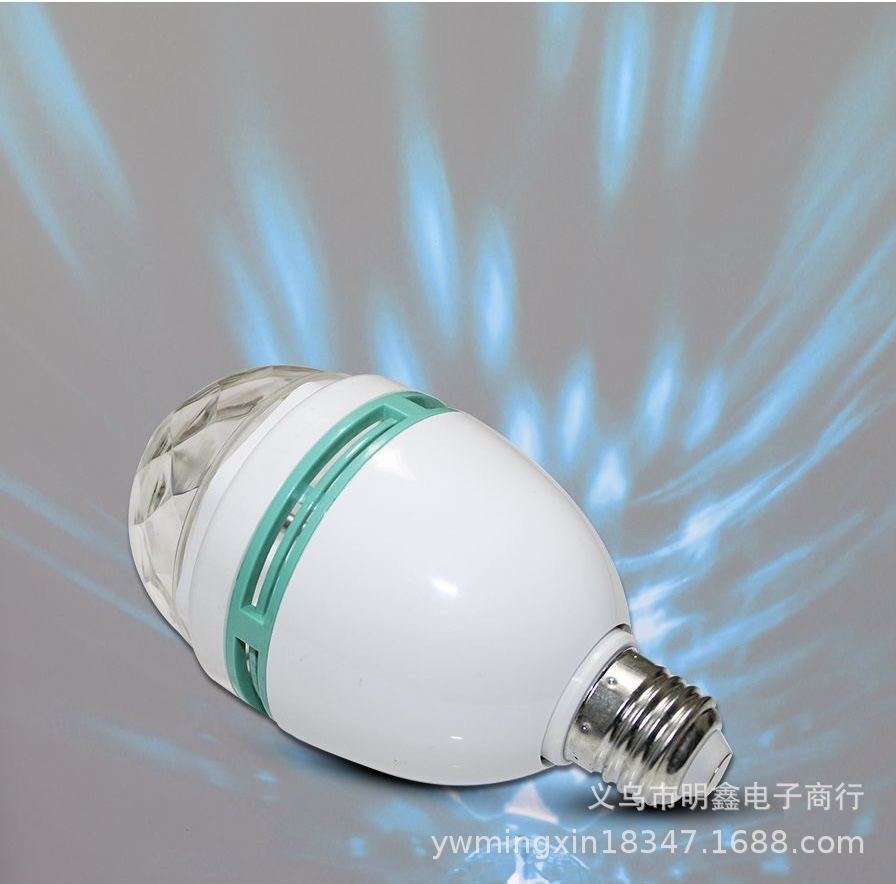 明鑫电筒MX-S002自动旋转七彩球泡灯广场舞直播间爆闪舞台灯批发 详情图5