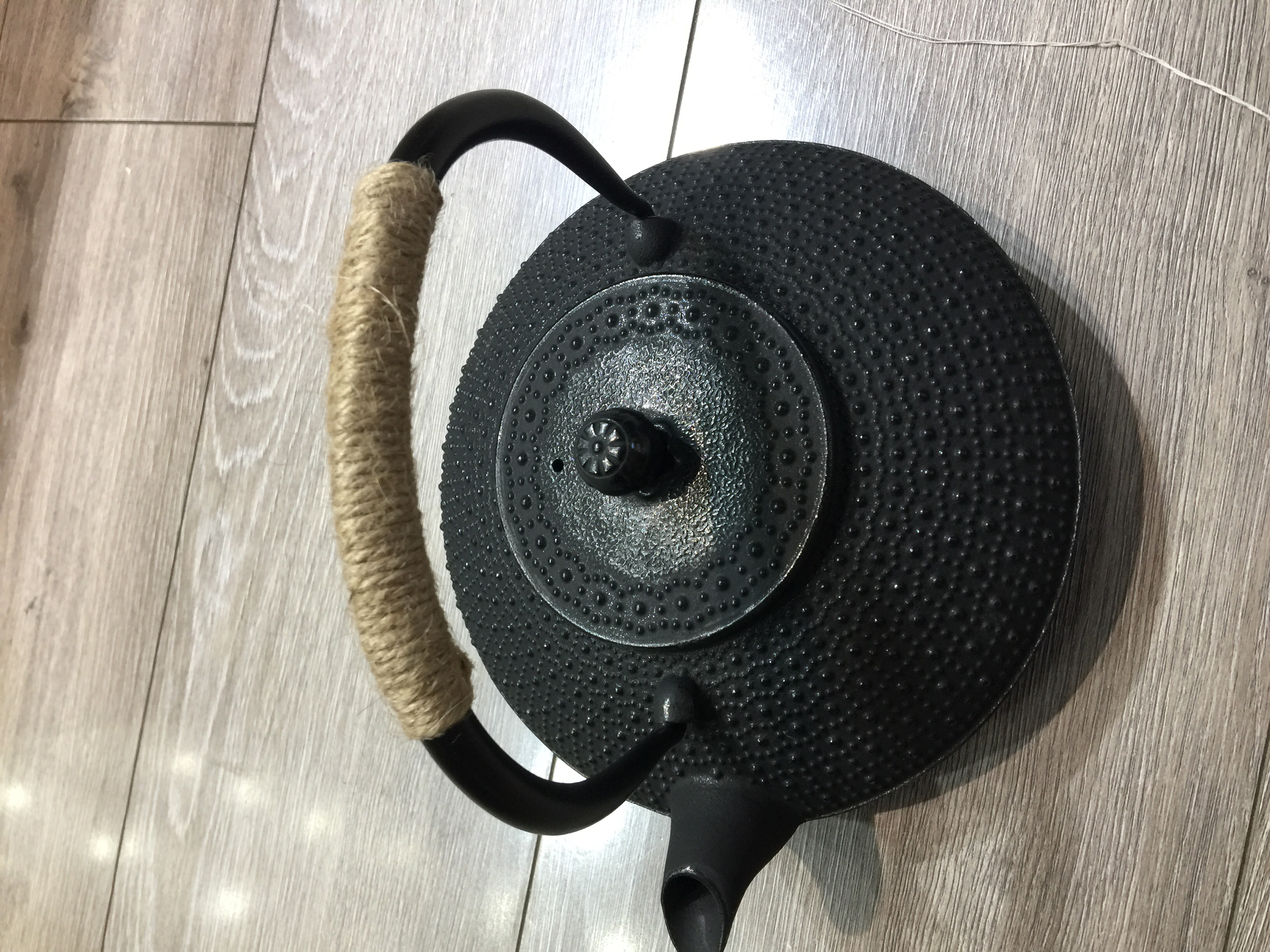 铸铁茶壶F170 复古铁艺铸铁茶壶日式手工铁壶户外露营烧水壶围炉煮茶电陶炉通用细节图