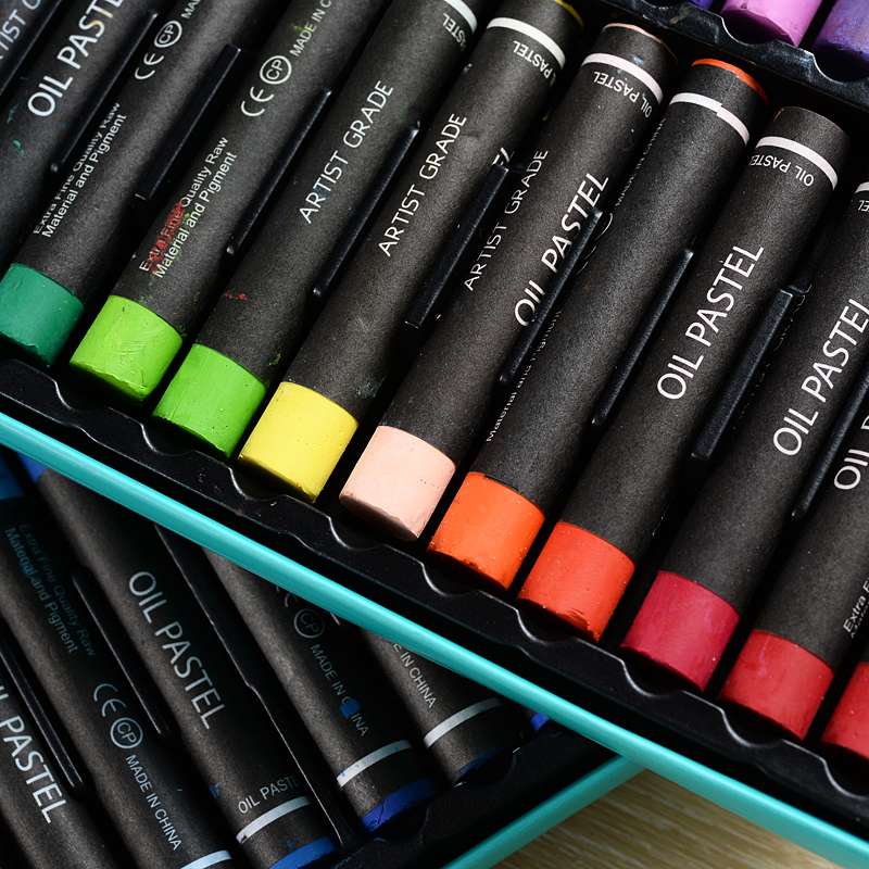 浓彩叠色画室培训绘画灵动鸟24色重彩油画棒批发厂家直销 价格产品图