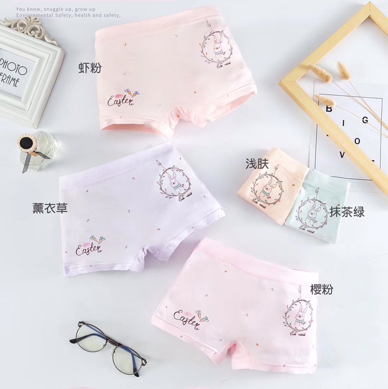 Children's briefs spun rayon fabric cute flower shape soft comfortable breathable girl's flat corner Dilegar 1248#