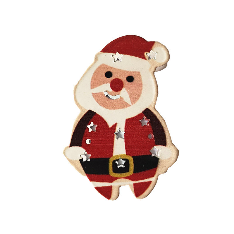 Amazon's best-selling iron Santa Claus string of lights, led Christmas decorative lights, party festival decorative small colorful lights, Santa Claus warm white light 3-meter 20-lamp battery model Item Picture