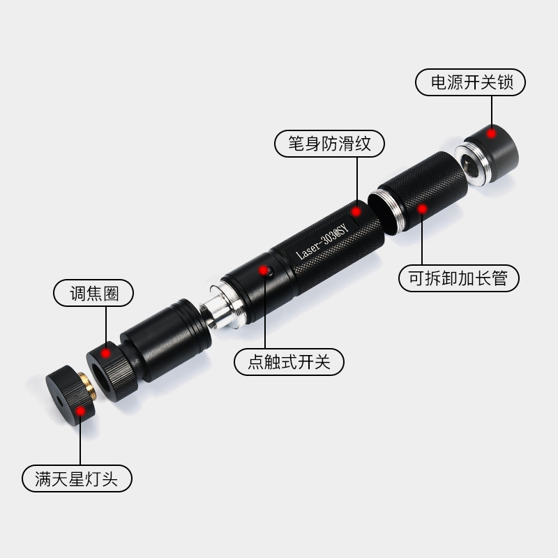 New 303 laser flashlight teaching indicator Green light Starry Sky pattern laser lamp for sale, outdoor customized wholesale detail image 2