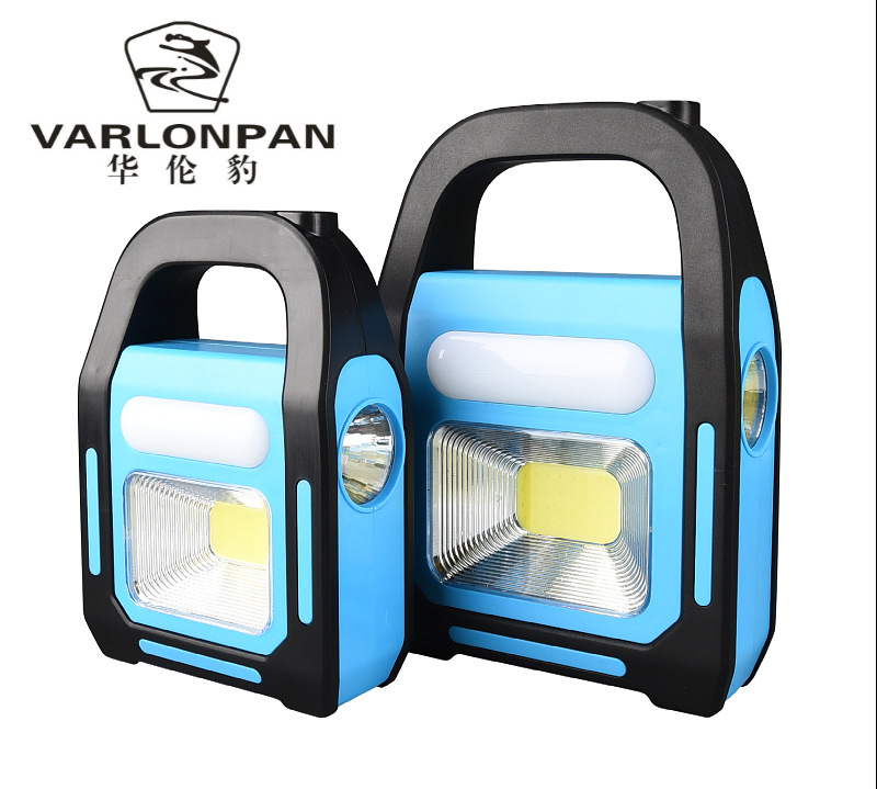 Mingxin Flashlight 9708A Large /9707A Small COB Solar USB Charging multi-functional Outdoor Camping Lamp, Large size for camping Item Picture