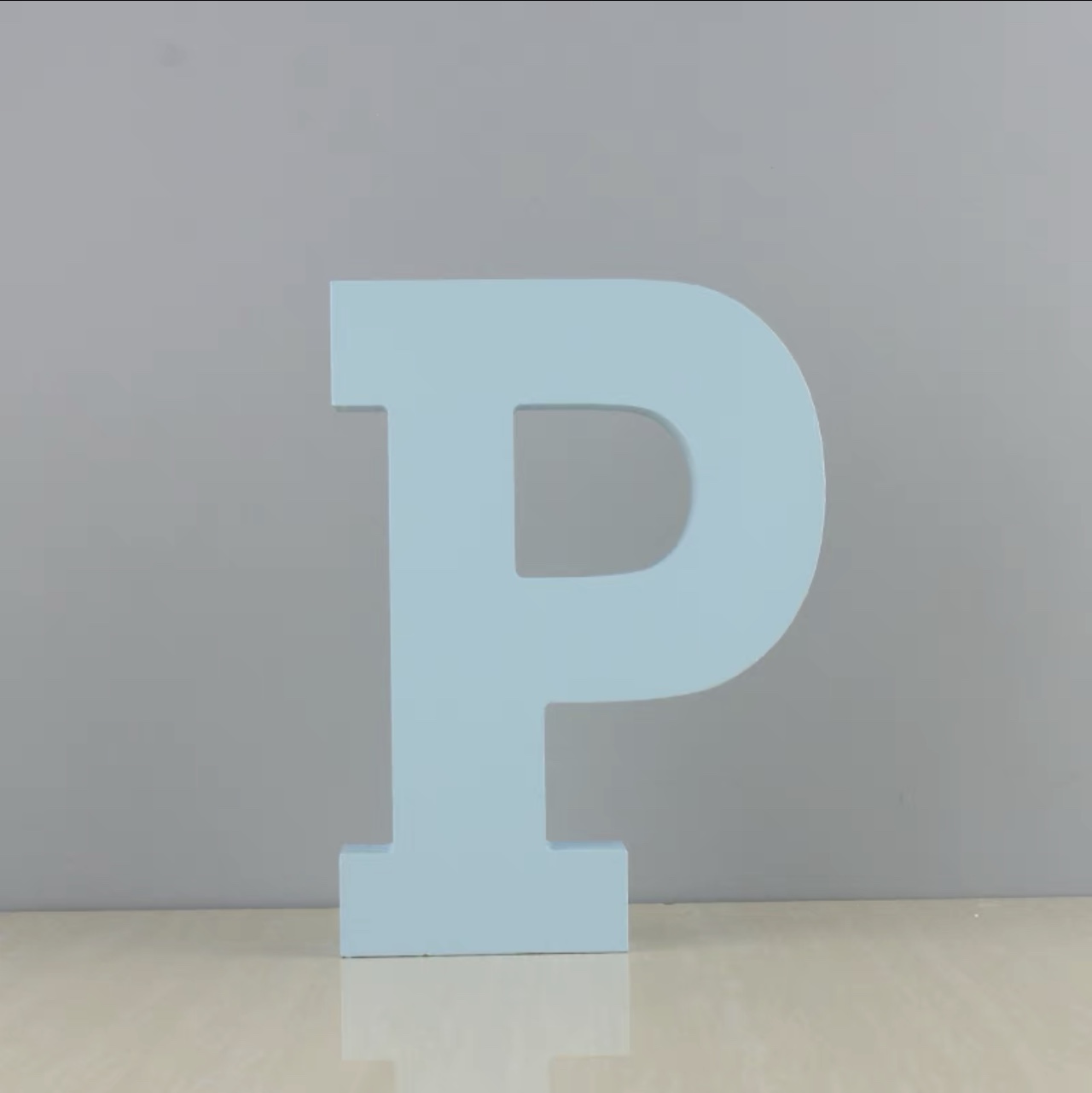 P蓝色木质英文字母摆件 手工DIY  便利贴创意拼贴 创意墙壁装饰