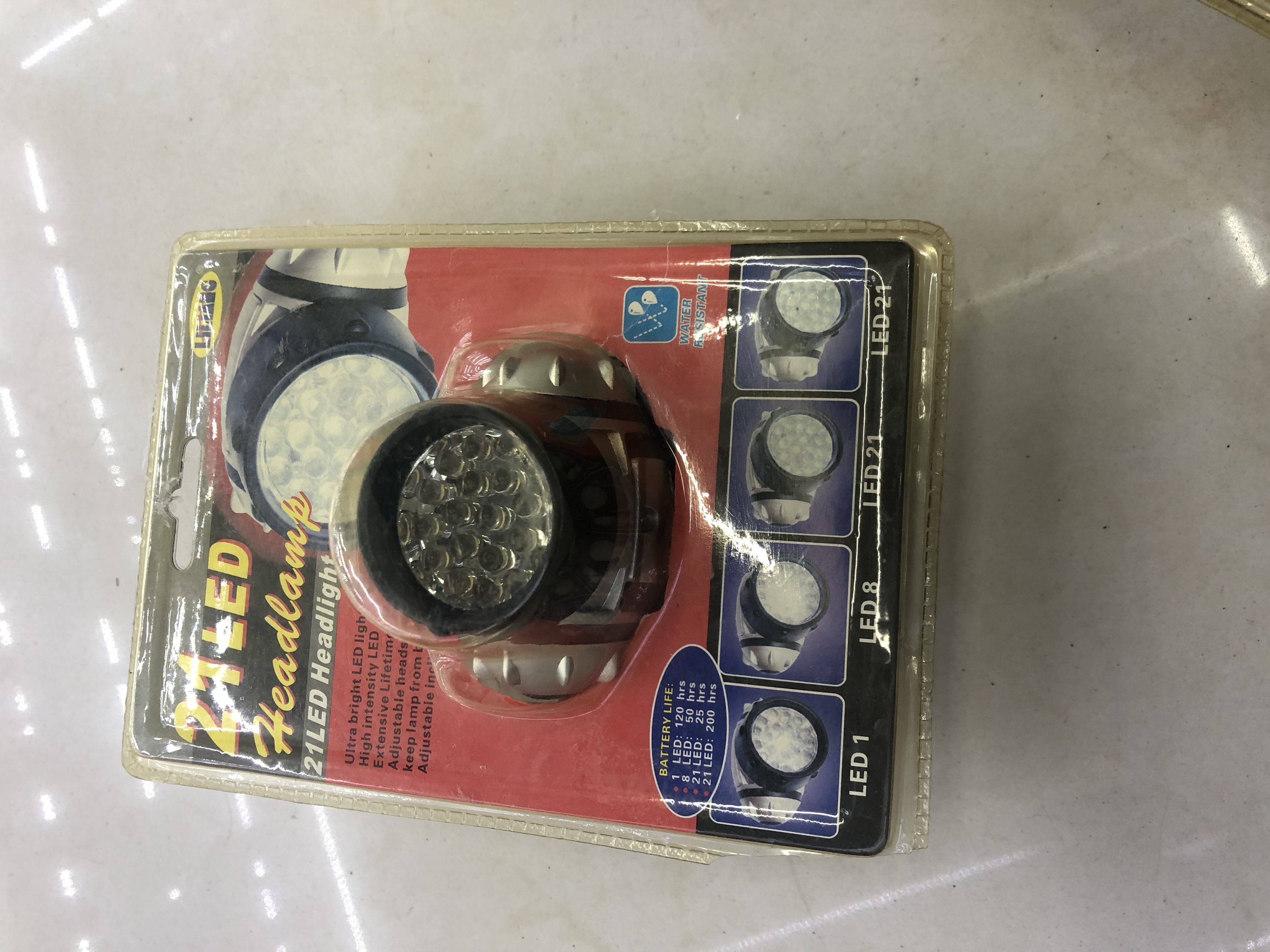 头灯、头戴式电筒实物图