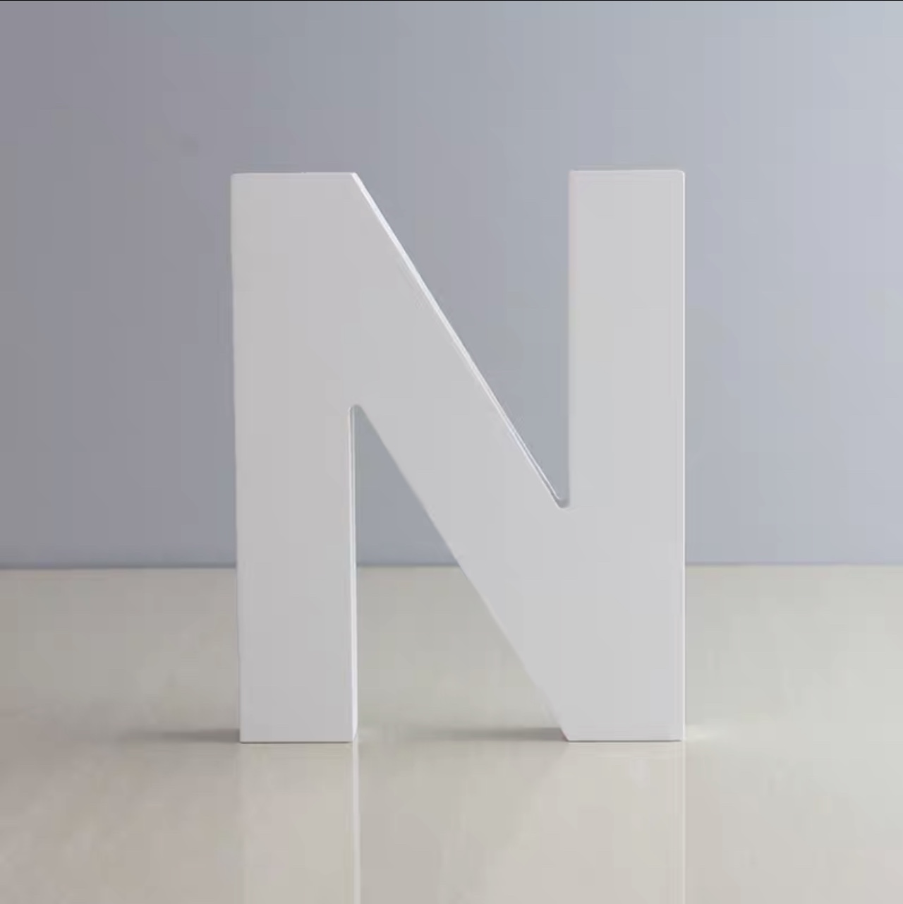 N白色木质英文字母摆件 手工DIY  便利贴创意拼贴 创意墙壁装饰
