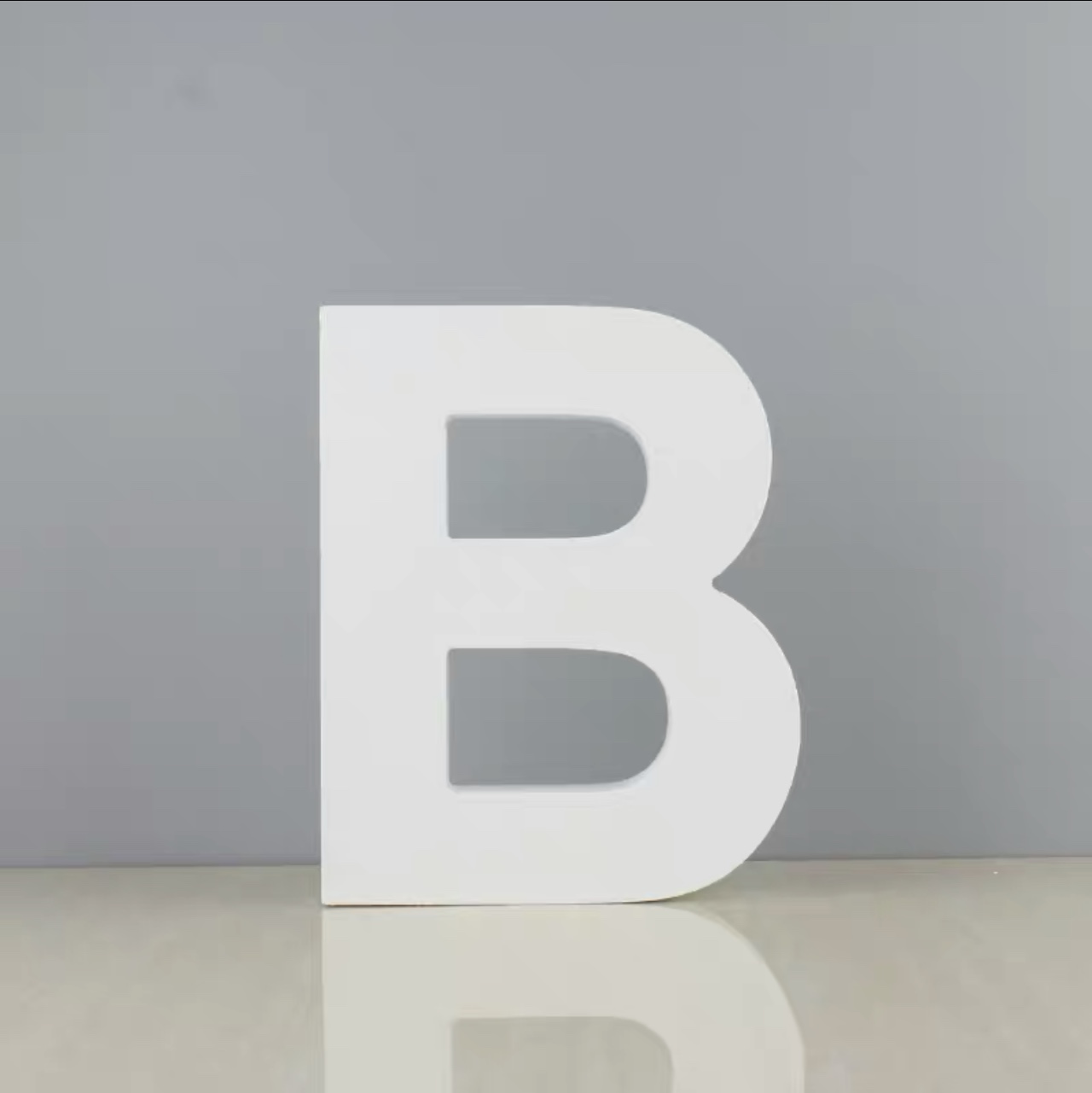 B白色木质英文字母摆件 手工DIY  便利贴创意拼贴 创意墙壁装饰