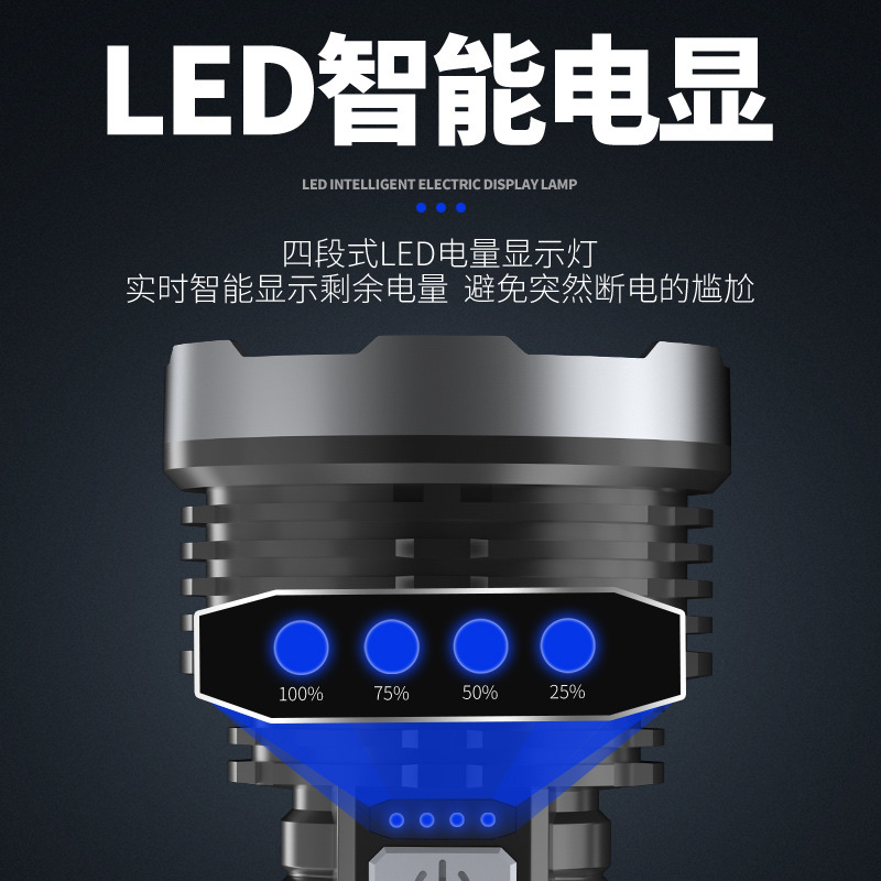 明鑫电筒爆款户外便携强光手电筒USB充电高亮COB电源LED手电筒 MX-SL01详情图5